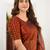 Red tissue cotton handloom saree with unstitched blouse piece