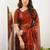 Red tissue cotton handloom saree with unstitched blouse piece