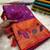 Wine silk blend saree with paithani weaved pallu and blouse
