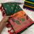 Green silk blend saree with paithani weaved pallu and blouse