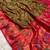 Mehendi silk blend saree with paithani weaved pallu and blouse