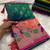 Rama green silk blend saree with paithani weaved pallu and blouse