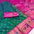 Rama green silk blend saree with paithani weaved pallu and blouse