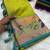Parrot green silk blend saree with paithani weaved pallu and blouse