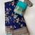 navy blue dola silk blend zari weaving saree