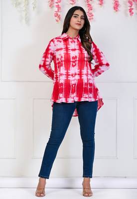 cotton mulmul tie n die shirts 1