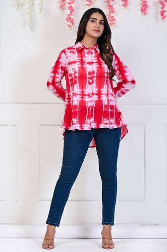 Pure cotton mulmul tie n die shirts