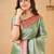Greenred tissue cotton handloom saree with unstitched blouse piece