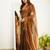 Copper tissue cotton handloom saree with unstitched blouse piece