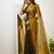 Gold tissue cotton handloom saree with unstitched blouse piece