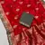 red designer dola silk blend saree