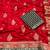 red designer dola silk blend saree