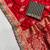 red designer dola silk blend saree