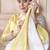 Yellow Kanjivaram Silk Blend With Rich Gold Border And Elephant Motifs Saree With Blouse For Women