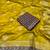 yellow designer dola silk blend saree