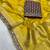 yellow designer dola silk blend saree