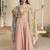 Hiva salmon multicolor embroidered silk long dresses