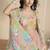 Hiva salmon multicolor embroidered silk long dresses