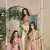 Hiva salmon multicolor embroidered silk long dresses