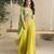 Hiva sunshine yellow embroidered silk long dresses