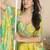 Hiva sunshine yellow embroidered silk long dresses