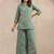 Sylvie fern green embroidered cotton co ord sets