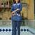 Sanjana hibis navy blue embroidered cotton co ord sets