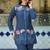 Sanjana hibis navy blue embroidered cotton co ord sets