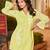 Iyana mellow yellow embroidered cotton co ord sets