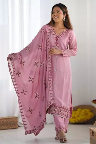Party Wear Look Suit Set New Arrival Stylish Suit Set With Dupatta