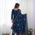 Blue Color Party Wear Stylish Suit Set Fully Stitched Kurti With Dupatta