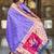 lavender paithani silk blend saree with zari weaving motifs 