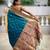 rama green paithani silk blend zari weaving saree with meenakari pallu 