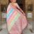 multicolor silk blend meenakari zari weaving saree with contrast pallu