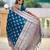 blue banarasi silk blend saree with zari weaving meenakari
