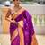 purple paithani silk blend zari weaving saree with meenakari pallu 