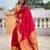 pink paithani silk blend zari weaving saree with meenakari pallu 