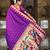 purple paithani silk blend zari weaving saree with meenakari pallu 