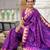 purple paithani silk blend zari weaving saree with meenakari pallu 