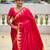 pink paithani silk blend zari weaving saree with meenakari pallu 