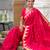 pink paithani silk blend zari weaving saree with meenakari pallu 