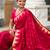 pink paithani silk blend zari weaving saree with meenakari pallu 