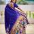 royal blue paithani silk blend zari weaving saree with meenakari pallu 