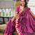 wine paithani silk blend zari weaving saree with meenakari pallu 