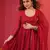 Beautiful Designer Maroon Full Sleeve Suit Set With Dupatta