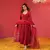 Beautiful Designer Maroon Full Sleeve Suit Set With Dupatta