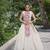 Off White Kora Cotton Kutchi Gamthi Work Blouse With Flared Lehenga