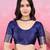 navy blue zari woven saree with motifs pallu