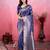 navy blue zari woven saree with motifs pallu