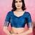 blue zari woven saree with motifs pallu